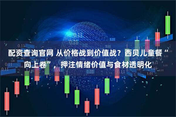 配资查询官网 从价格战到价值战？西贝儿童餐“向上卷”，押注情绪价值与食材透明化
